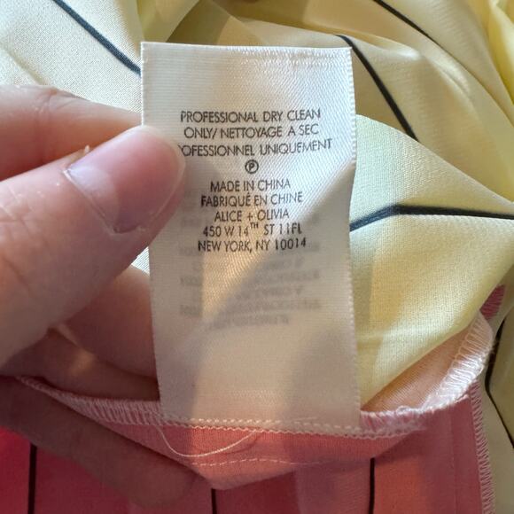 ALICE + OLIVIA Vivienne Midi Dress with Rainbow Pleated Skirt and Tank Top Sz 8 - Picture 7 of 7